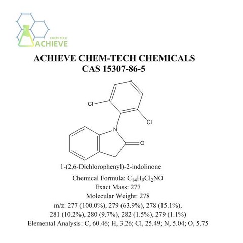 1-(2,6-Dichlorophenyl)-2-Indolinone CAS 15307-86-5 | Shaanxi BLOOM Tech Co., Ltd 1-(2,6-Dichlorophenyl)-2-Indolinone CAS 15307-86-5 | Shaanxi BLOOM Tech Co., Ltd