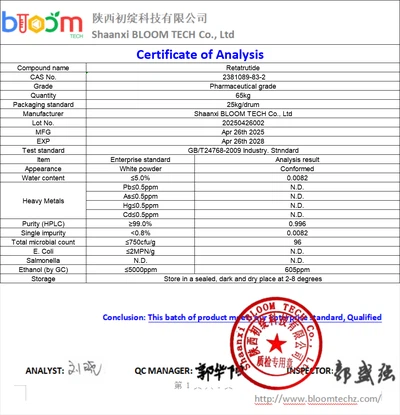 retatrutide injection | Shaanxi BLOOM Tech Co., Ltd retatrutide injection | Shaanxi BLOOM Tech Co., Ltd