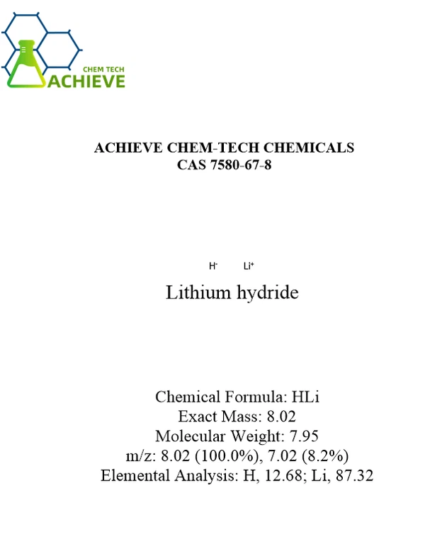 Lithium hydride CAS 7580-67-8 | Shaanxi BLOOM Tech Co., Ltd Lithium hydride CAS 7580-67-8 | Shaanxi BLOOM Tech Co., Ltd